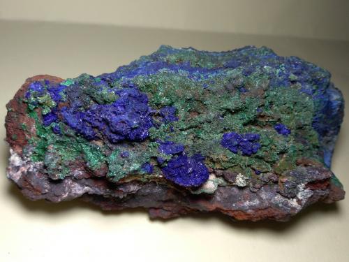 Azurite, Malachite<br />Mina Sa Duchessa, Valle Oridda, Domusnovas, Provincia Sud Sardegna, Cerdeña/Sardegna, Italia<br />12 x 6,5 cm<br /> (Author: Sante Celiberti)