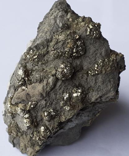 Pyrite<br />Albvorlandtunnel, Wendlingen, Esslingen District, Stuttgart Region, Baden-Württemberg, Germany<br />6 x 6 x 3 cm<br /> (Author: Volkmar Stingl)