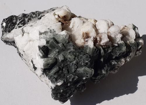 Albite (variety Pericline), Chlorite-group<br />Floitengrund, Valle Ziller (Zillertal), Tirol Norte, Tirol, Austria<br />7 x 6,5 cm<br /> (Author: Volkmar Stingl)