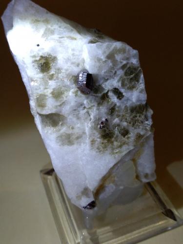 Rutilo, Moscovita, Cuarzo<br />Oropa, Biella Province, Piedmont (Piemonte), Italy<br />68 x 36 mm<br /> (Autor: Sante Celiberti)