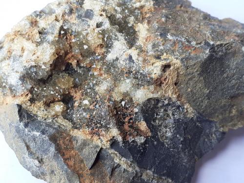 Quartz, Stibiconite<br />Le Cetine di Cotorniano Mine (Le Cetine Mine), Chiusdino, Siena Province, Tuscany, Italy<br />8 x 7 cm<br /> (Author: Volkmar Stingl)