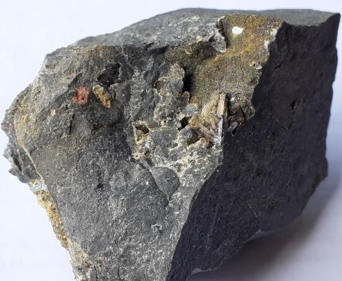 Stibnite, Stibiconite, Cetineite<br />Le Cetine di Cotorniano Mine (Le Cetine Mine), Chiusdino, Siena Province, Tuscany, Italy<br />7 x 5 cm<br /> (Author: Volkmar Stingl)