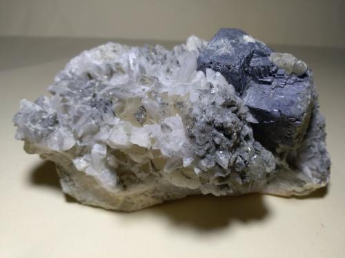 Galena, Fluorite, Calcite, Marcasite<br />Muscadroxius-Genna Tres Montis Mine, Silius, Sud Sardegna Province, Sardinia/Sardegna, Italy<br />13 x 7,5 cm<br /> (Author: Sante Celiberti)