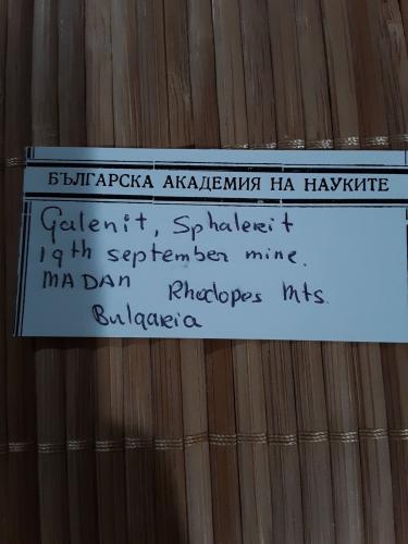 _Galena & Sphalerite<br />Mina Septiembre (Mina 9 Septiembre), Zona minera Madan, Montes Rhodope, Smolyan Oblast, Bulgaria<br />9.7 x 7.3 x 3.8 cm<br /> (Author: Casimir Sarisky)