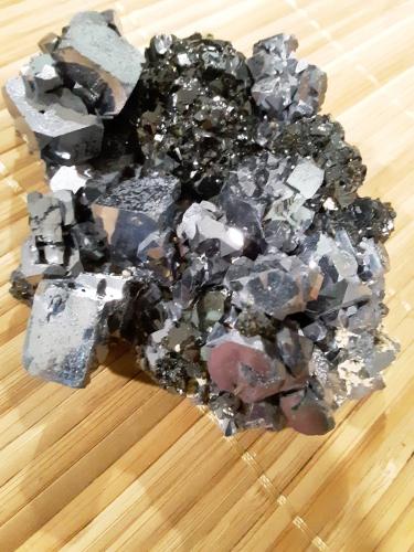 Galena & Sphalerite<br />September Mine (9th of September Mine) , Madan mining area, Rhodope Mountains, Smolyan Oblast, Bulgaria<br />9.7 x 7.3 x 3.8 cm<br /> (Author: Casimir Sarisky)