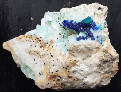 Azurite, Malachite, Dolomite<br />Ringenwechsel Mining District, Troi, District Schwaz, Inn Valley, North Tyrol, Tyrol/Tirol, Austria<br />3 x 3 cm<br /> (Author: Volkmar Stingl)