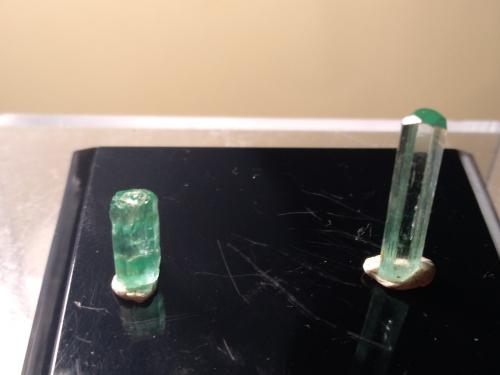 Beryl (variety Emerald)<br />Jos Plateau, Ropp District, Plateau State, Nigeria<br />!9 x 4 mm (the biggest)<br /> (Author: Sante Celiberti)