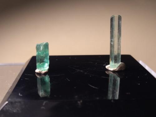 Beryl (variety Emerald)<br />Jos Plateau, Ropp District, Plateau State, Nigeria<br />19 x 4 mm (the biggest)<br /> (Author: Sante Celiberti)
