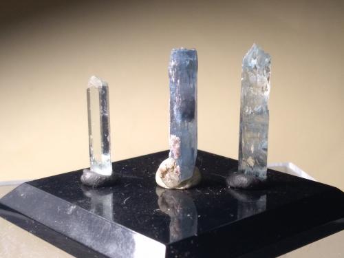 Beryl (variety Aquamarine)<br />Jos Plateau, Ropp District, Plateau State, Nigeria<br />26 x 7 mm (the biggest)<br /> (Author: Sante Celiberti)