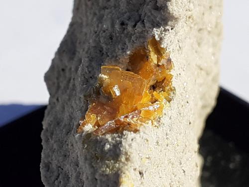 Wulfenite<br />Haiming, Imst District, North Tyrol, Tyrol/Tirol, Austria<br />5,5 x 4 cm<br /> (Author: Volkmar Stingl)