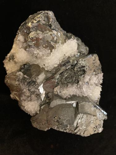 Tetrahedrite, Quartz, Sphalerite<br />Casapalca, Chicla District, Huarochiri Province, Lima Department, Peru<br />114 mm X 82 mm X 45 mm<br /> (Author: Robert Seitz)