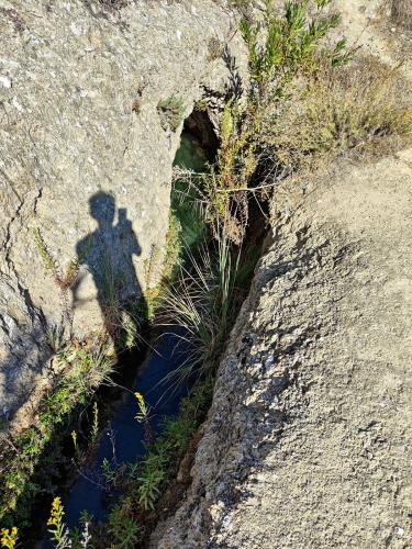 Parte del agua es desviada por una acequia para su aprovechamiento en molinos situados aguas abajo. (Autor: Josele)