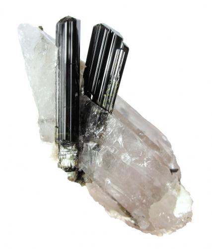 Elbaite, Quartz<br />Golconda pegmatite, Governador Valadares, Vale do Rio Doce, Minas Gerais, Brazil<br />Specimen size 9 cm<br /> (Author: Tobi)