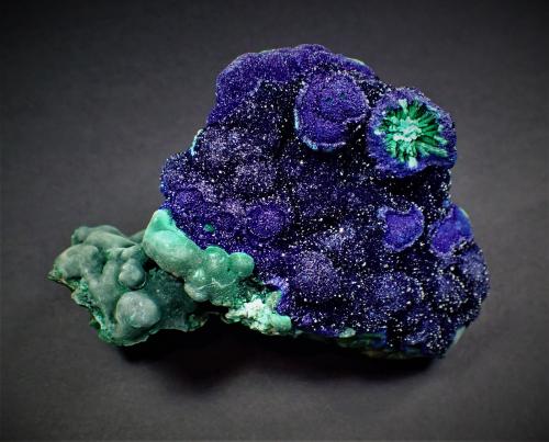 Azurite, Malachite<br />Chizhou Prefecture, Anhui Province, China<br />96 mm x 79 mm x 41 mm<br /> (Author: Don Lum)