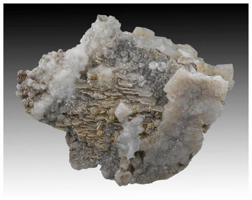 Siderite, Quartz, Dolomite, Muscovite, Pyrite<br />Minas da Panasqueira, Aldeia de São Francisco de Assis, Covilhã, Castelo Branco, Cova da Beira, Centro, Portugal<br />11 cm x 8 cm x 7 cm<br /> (Author: silvia)