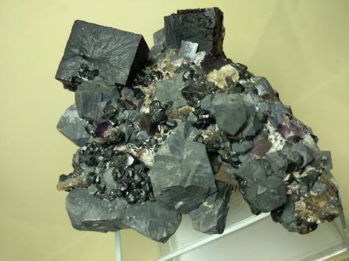 Galena, Fluorite, Sphalerite<br />Denton Mine, Goose Creek Mine group, Harris Creek Sub-District, Hardin County, Illinois, USA<br />92 x 90 mm<br /> (Author: Sante Celiberti)