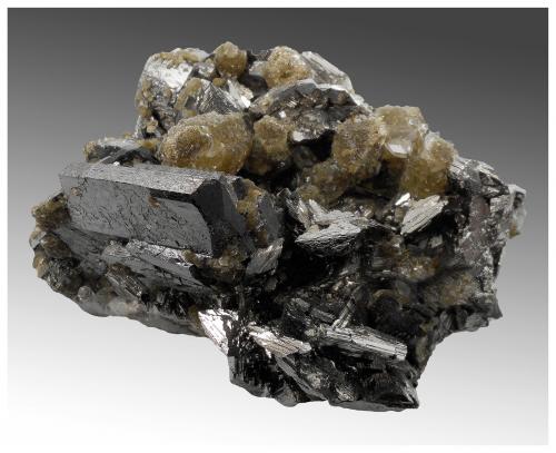 Ferberite, Arsenopyrite, Quartz, Muscovite<br />Minas da Panasqueira, Aldeia de São Francisco de Assis, Covilhã, Castelo Branco, Cova da Beira, Centro, Portugal<br />16 cm x 14 cm x 8 cm<br /> (Author: silvia)