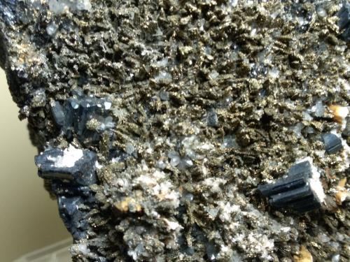 Bournonite, Marcasite, Calcite, Quartz<br />Mina Herja, Chiuzbaia, Baia Sprie, Maramures, Rumanía<br />14 x 12 cm<br /> (Author: Sante Celiberti)