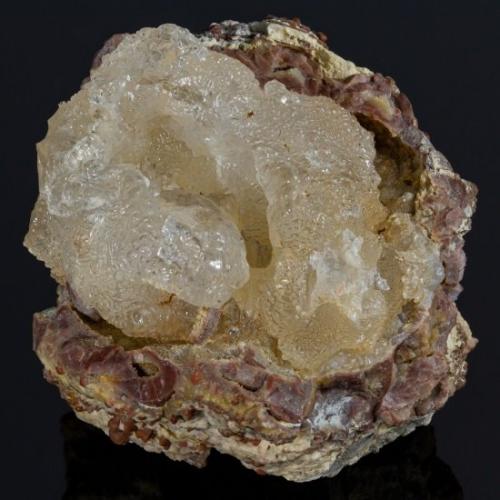 Opal (variety hyalite), Chalcedony and Quartz<br />Monok, Zemplén Mountains, Szerencs District, Borsod-Abaúj-Zemplén, Hungary<br />63 mm x 52 mm x 50 mm<br /> (Author: Firmo Espinar)