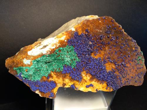 Azurite, Malachite<br />Er-Rich, Midelt Province, Drâa-Tafilalet Region, Morocco<br />16 x 9,5 cm<br /> (Author: Sante Celiberti)