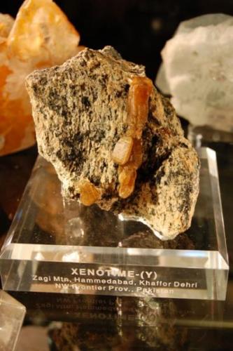 Xenotime-(Y) 
Hammedabad, Khaffor Dehri, North West Frontier Province
Zagi Mtn, Pakistan
7.6 x 6.5 x 6.8 cm. (Author: Gail)