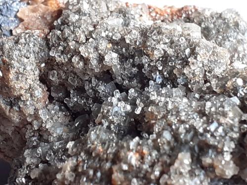 Calcite, Fluorite, Wulfenite, Cerussite, Galena<br />Bleiberg mining area, Gailtaler Alpen & Karnische Alpen, Carinthia/Kärnten, Austria<br />4 x 3,5 cm<br /> (Author: Volkmar Stingl)