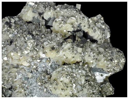 Pyrite, Arsenopyrite, Siderite<br />Minas da Panasqueira, Aldeia de São Francisco de Assis, Covilhã, Castelo Branco, Cova da Beira, Centro, Portugal<br />6 cm x 4 cm x 4 cm<br /> (Author: silvia)