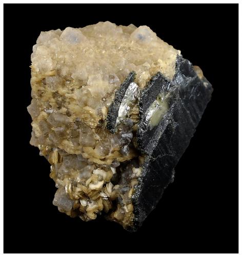 Siderite, Fluorite, Ferberite, Arsenopyrite, Quartz<br />Minas da Panasqueira, Aldeia de São Francisco de Assis, Covilhã, Castelo Branco, Cova da Beira, Centro, Portugal<br />7 cm x 6 cm x 5 cm<br /> (Author: silvia)