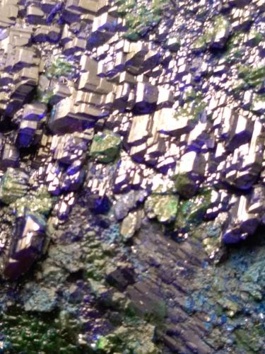 Azurite, Malachite<br />Kimbwe Pit (Kinsevere Mine), Lubumbashi (Elizabethville), Katanga Copper Crescent, Haut-Katanga (Shaba), Democratic Republic of the Congo (Zaire)<br />9,5 x 6 cm<br /> (Author: Sante Celiberti)