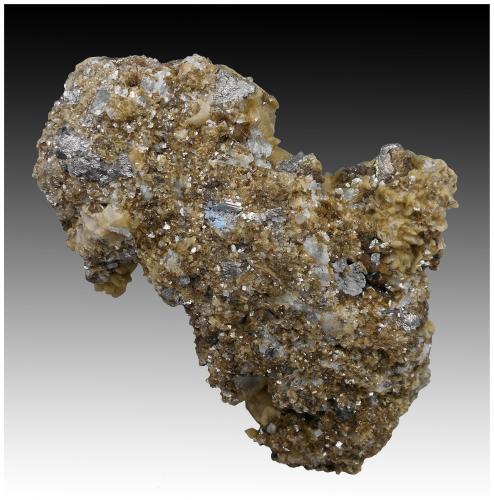 Siderite, Arsenopyrite, Pyrite<br />Minas da Panasqueira, Aldeia de São Francisco de Assis, Covilhã, Castelo Branco, Cova da Beira, Centro, Portugal<br />8 cm x 5 cm x 2 cm<br /> (Author: silvia)