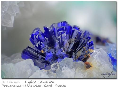 Azurite<br />Mas Dieu, Mercoirol, Alès, Gard, Occitanie, France<br />fov 8.8 mm<br /> (Author: ploum)