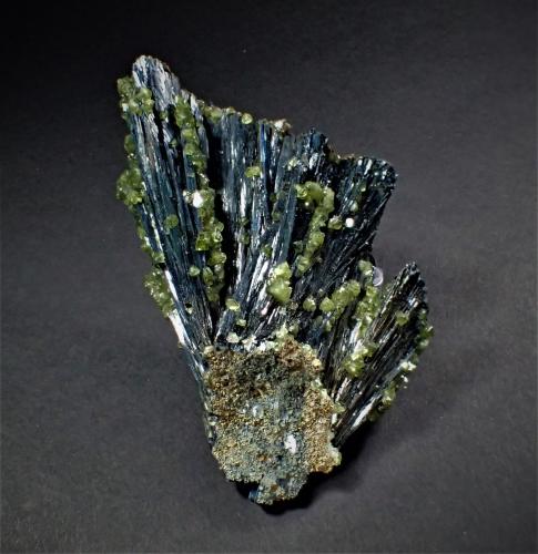 Vivianite, Ludlamite<br />Concesión Cabeça do Cachorro, São Gabriel da Cachoeira, zona Cabeça do Cachorro, Amazonas, Brasil<br />127 mm x 96 mm<br /> (Author: Don Lum)