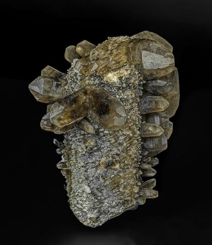 Quartz (variety smoky quartz), Orthoclase, Opal (variety hyalite)<br />Erongo Mountain, Usakos, Erongo Region, Namibia<br />14.5 x 11.0 x 9.5 cm<br /> (Author: am mizunaka)