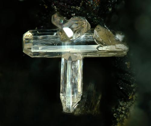Phosgenita<br />Mazarrón, Comarca Alto Guadalentín, Region of Murcia (Murcia), Spain<br />Campo de visión 2,2 mm.<br /> (Autor: Rewitzer Christian)