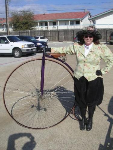 Me and my "Ordinary" Victoria. 52 inch wheel also known as Penny Farthing. (Author: Gail)