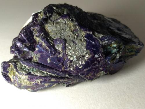 Covellite, Pyrite<br />Calabona Mine, Alghero, Sassari Province, Sardinia/Sardegna, Italy<br />71 x 54 mm<br /> (Author: Sante Celiberti)