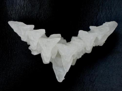White skeletal calcite rhombs, Wenshan, Yunnan Province, China. 11 x 6 x 5 cm (Author: Tracy)