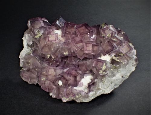 Fluorite, Pyrite<br />Yaogangxian Mine, Yizhang, Chenzhou Prefecture, Hunan Province, China<br />143 mm x 87 mm<br /> (Author: Don Lum)