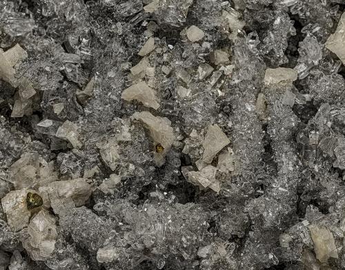Quartz, Dolomite, Chalcopyrite<br />Aughamore Quarry, Aughamore, County Sligo, Connacht, Ireland<br /><br /> (Author: am mizunaka)