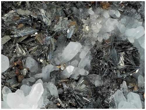 Chalcostibite, Quartz, Tetrahedrite<br />Boldut Mine, Cavnic mining area, Cavnic, Maramures, Romania<br />15 cm x 12 cm x 4 cm<br /> (Author: silvia)