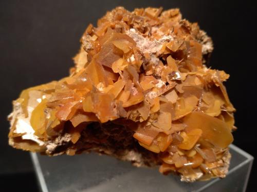 Wulfenite<br />Stefanie Mine, Bleiberg mining area, Bad Bleiberg, Villach-Land District, Carinthia/Kärnten, Austria<br />81 x 69<br /> (Author: Sante Celiberti)