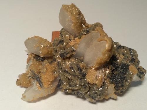 Quartz, Siderite, Sphalerite<br />Herja Mine, Chiuzbaia, Baia Sprie, Maramures, Romania<br />75 x 56 mm<br /> (Author: Sante Celiberti)