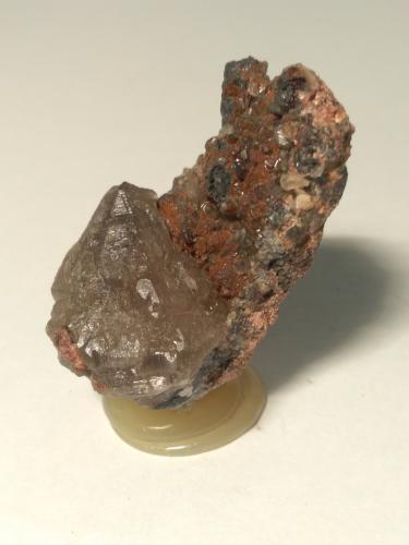 Cerussite<br />Les Dalles Mine (Lidal Mine), Mibladen mining district, Mibladen, Midelt, Midelt Province, Drâa-Tafilalet Region, Morocco<br />48 x 42 mm<br /> (Author: Sante Celiberti)