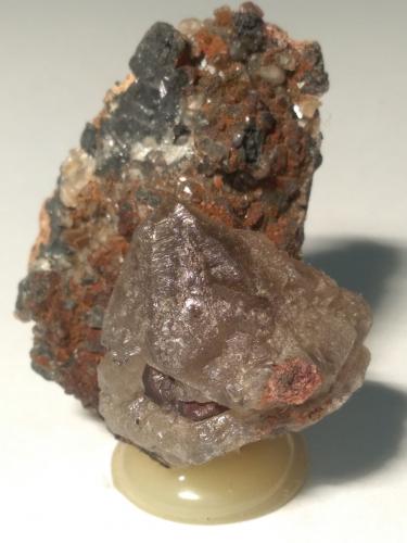 Cerussite<br />Les Dalles Mine (Lidal Mine), Mibladen mining district, Mibladen, Midelt, Midelt Province, Drâa-Tafilalet Region, Morocco<br />48 x 42 mm<br /> (Author: Sante Celiberti)
