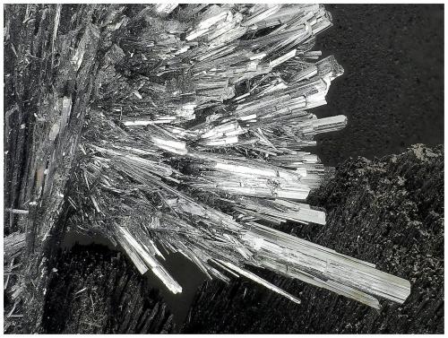 Berthierite, Stibnite, Tetrahedrite<br />Herja Mine, Chiuzbaia, Baia Sprie, Maramures, Romania<br />16 cm x 14 cm x 7 cm<br /> (Author: silvia)