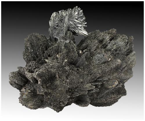 Berthierite, Stibnite, Tetrahedrite<br />Herja Mine, Chiuzbaia, Baia Sprie, Maramures, Romania<br />16 cm x 14 cm x 7 cm<br /> (Author: silvia)