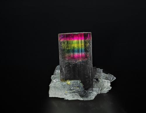 Elbaite, Albite<br />Coronel Murta, Jequitinhonha, Minas Gerais, Brazil<br />3.6 x 3.4 cm<br /> (Author: am mizunaka)