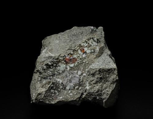 Fluorite, Dolomite, Sphalerite<br />Rochester, Monroe County, New York, USA<br />8.1 x 7.2 cm<br /> (Author: am mizunaka)