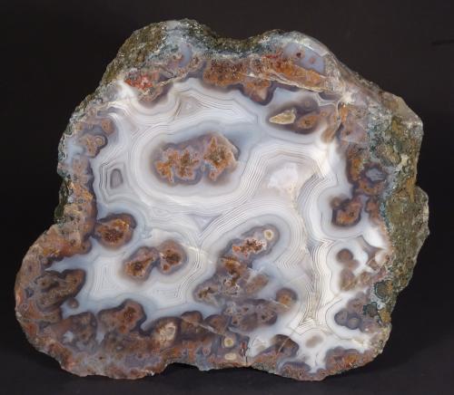 Quartz (variety Agate)<br />Aouli, Mibladen mining district, Mibladen, Midelt, Midelt Province, Drâa-Tafilalet Region, Morocco<br />Size of the specimen 25 x 22 cm<br /> (Author: Tobi)