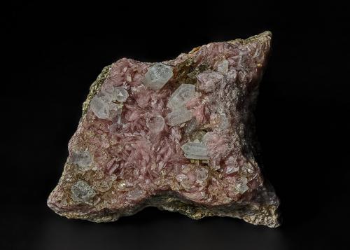 Rhodochrosite, Quartz<br />Distrito Freiberg, Erzgebirgskreis, Sajonia/Sachsen, Alemania<br />7.2 x 5.8 cm<br /> (Author: am mizunaka)